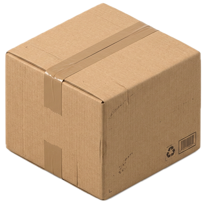 3D illustration of a cardboard box